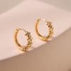 A Girl 1Pair Mini Zircon Star Hoop Earrings for Women Earrings Korean Fashion Ear Buckle Zircon Accessories Gift