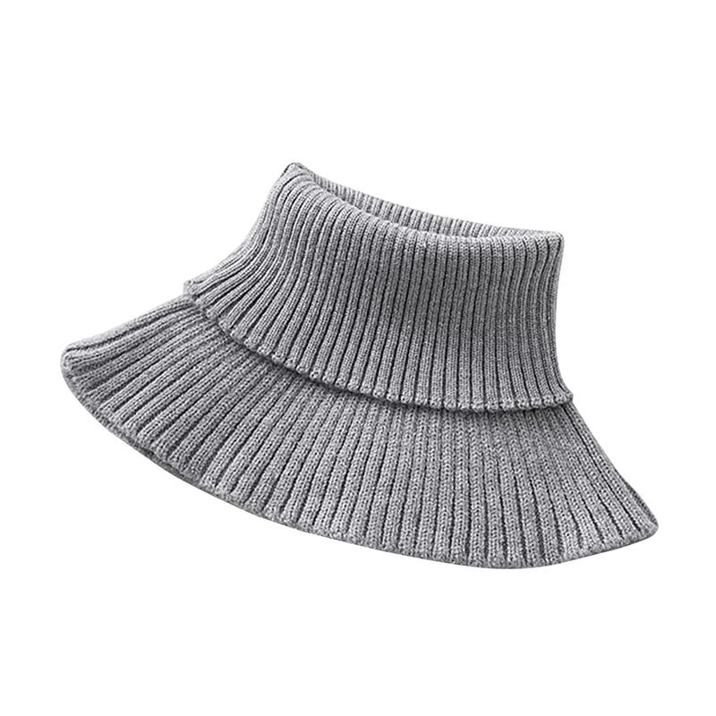 Women Knitted Fake Collar Scarf Warm Turtleneck Neck Warmer Detachable Winter Windproof Fashion False Scarf High Neck Collar