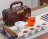Minimalist Suet Jade White Porcelain Kung Fu Tea Set