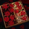 Set of Small Double Happiness Stickers for Wedding Decorations, Stairs, and Room Arrangement with Handkerchief Flowers