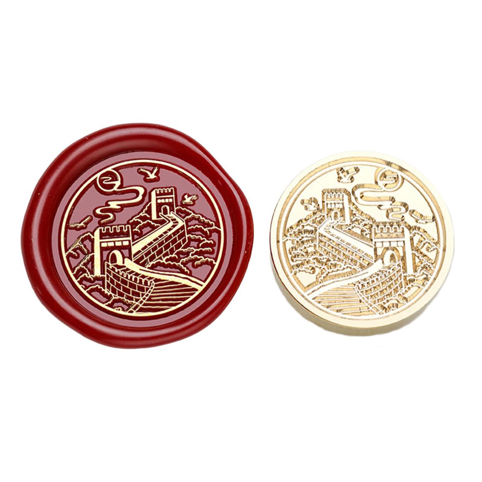 Chinese Landmark Building Themed Seal Stamp for Seal Letter Envelope Card Scrapbooking Journal Craft Embellishment