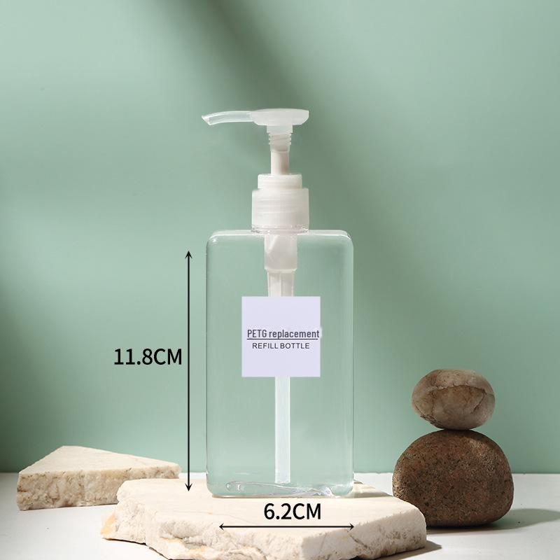 Tragbares Reiseflaschenset für Toilettenartikel - Druckspender mit großer Kapazität für Seife, Shampoo und Lotion