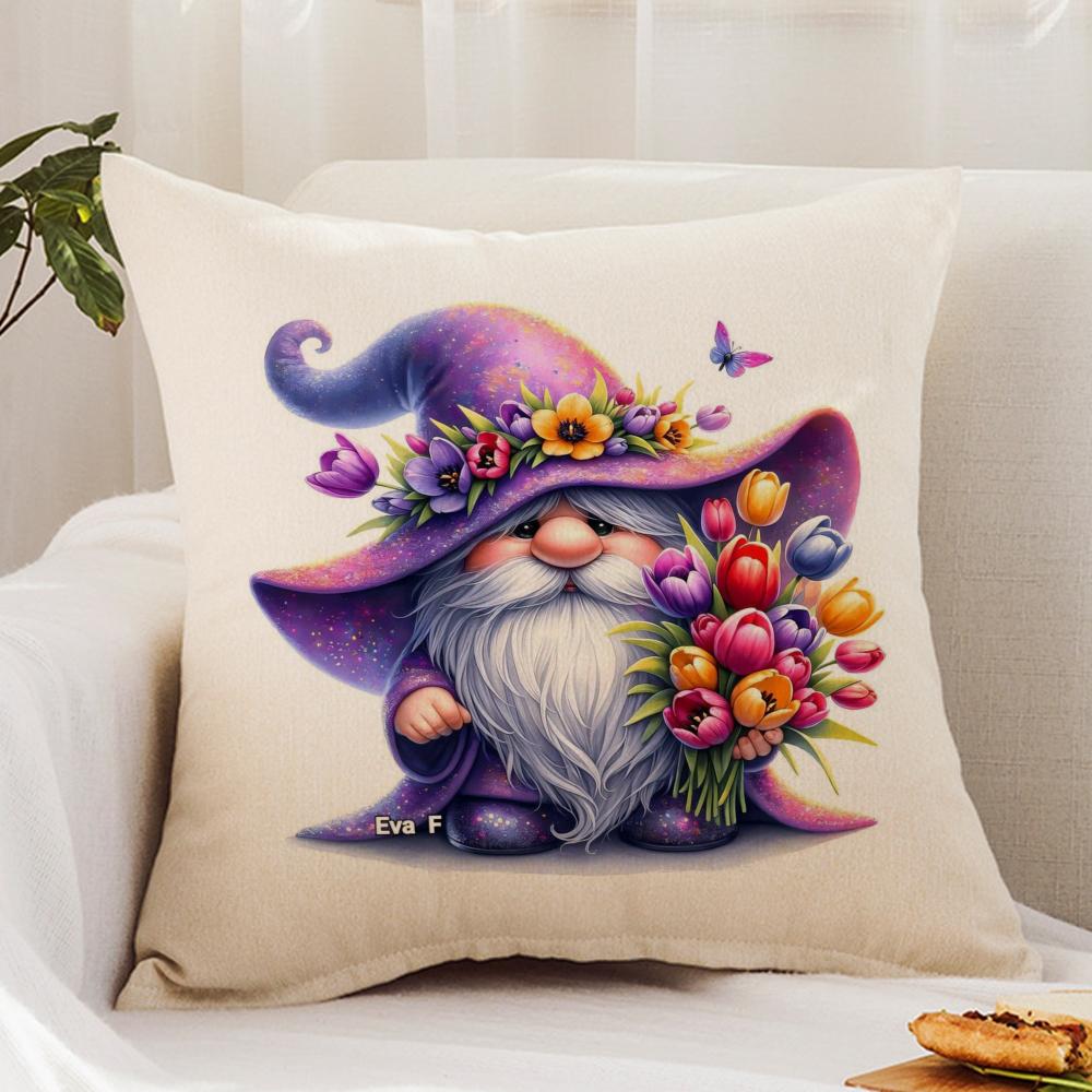 cartoon E-Everyday G-GnomesS Cushion Cover Premium Comfort Reversible Pillow Cover - Dual - Use Design for Home & Car