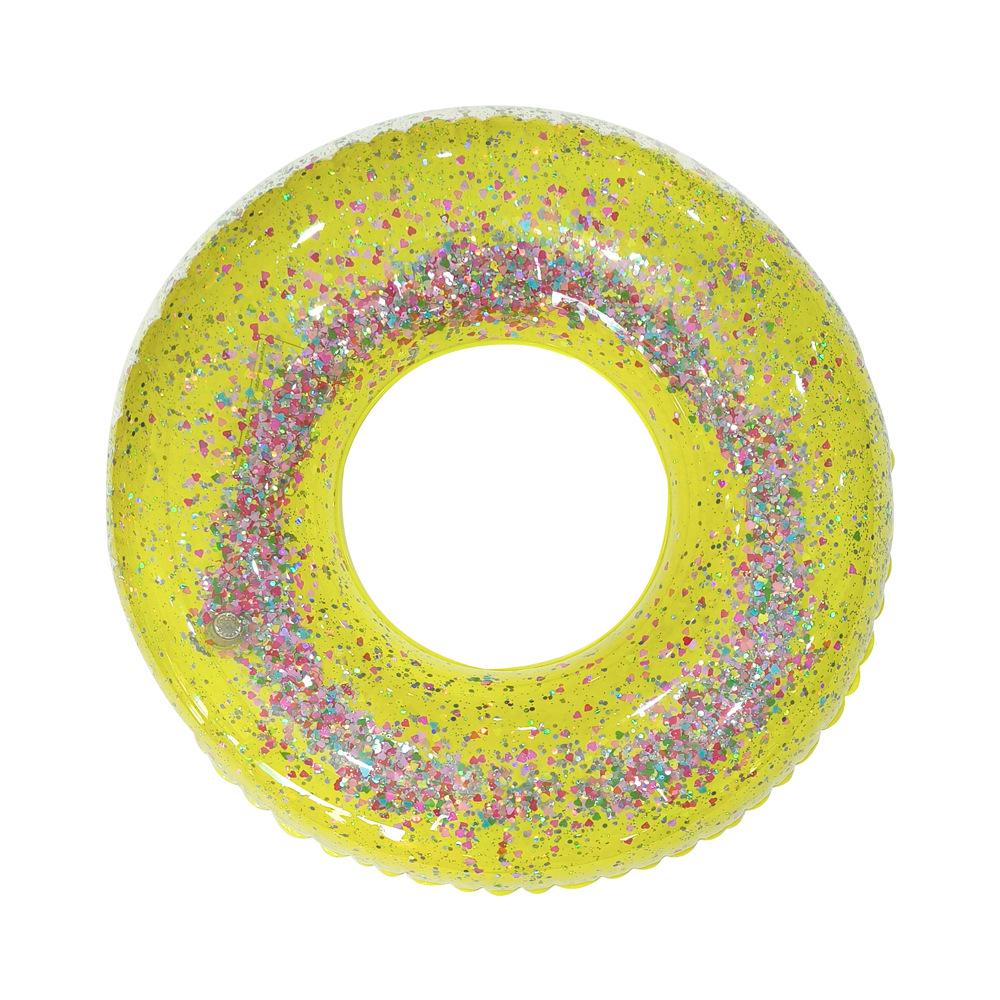 Starry Sky Sequin Mermaid Swim Ring: Thickened Inflatable Children's Float