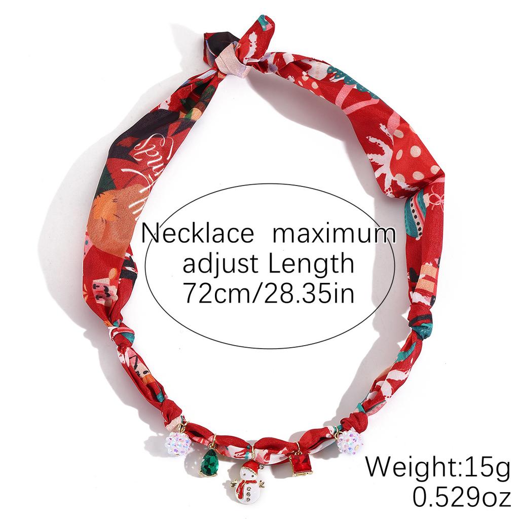 Summer Silk Scarf Necklace Light Luxury High Sense Multi-pendant Pearl Colored Silk Scarf Necklace