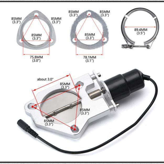 Stainless Steel Electronic Exhaust Valve Kit for Upgraded Cars