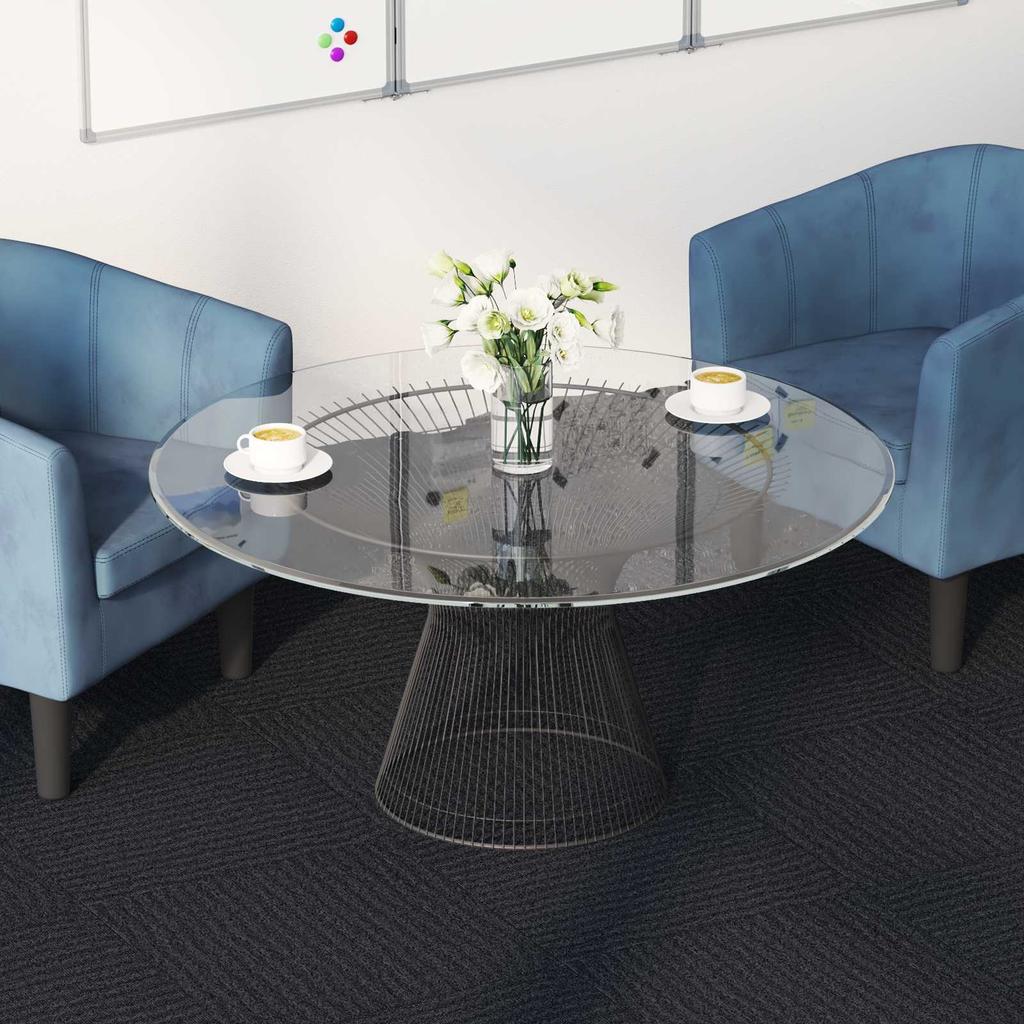 Dark Gray Carpet Tile 50 X 50 Cm 4 Pcs PP and Bitumen