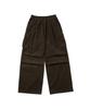 URBANAGE Corduroy Single-Pleat Wide Elastic Banding Parachute Cargo Pants_Khaki