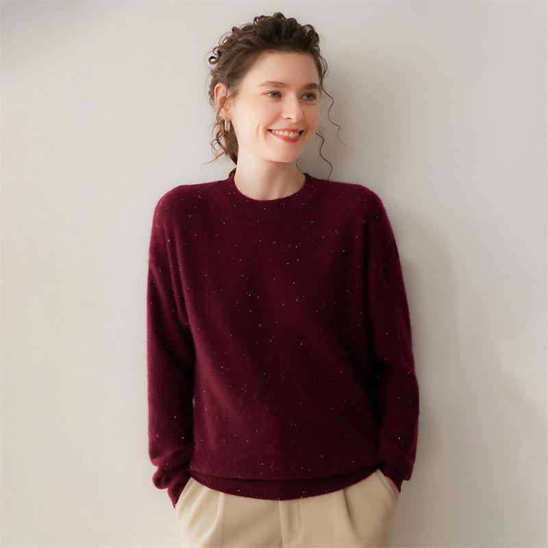 Lekasha Women's Loose Warm Cashmere Pullover Sweater