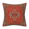 Kissenbezug inspiriert von türkischen Teppichen: Traditionelles Medaillonmuster in sattem Rot & Marineblau Böhmische Wohnkultur Kissenbezug