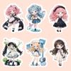 103 süße Aufkleber mit Loli-/Mädchenmotiven zur selbst gestalteten Dekoration von Notizbüchern, Planern, Wasserflaschen und Anime-Bastelarbeiten.