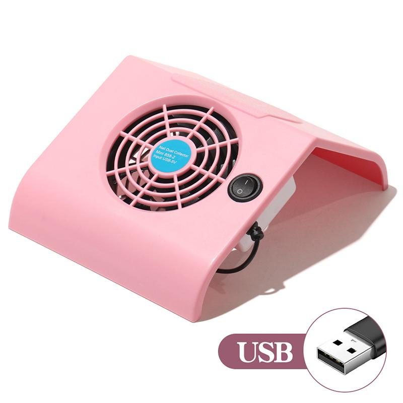 

Mini Usb Nail Dust Collector Portable Nail Dust Extractor Nail Vacuum Cleaner Fan Filter Nail Art Manicure Tool Strong Power рожевий