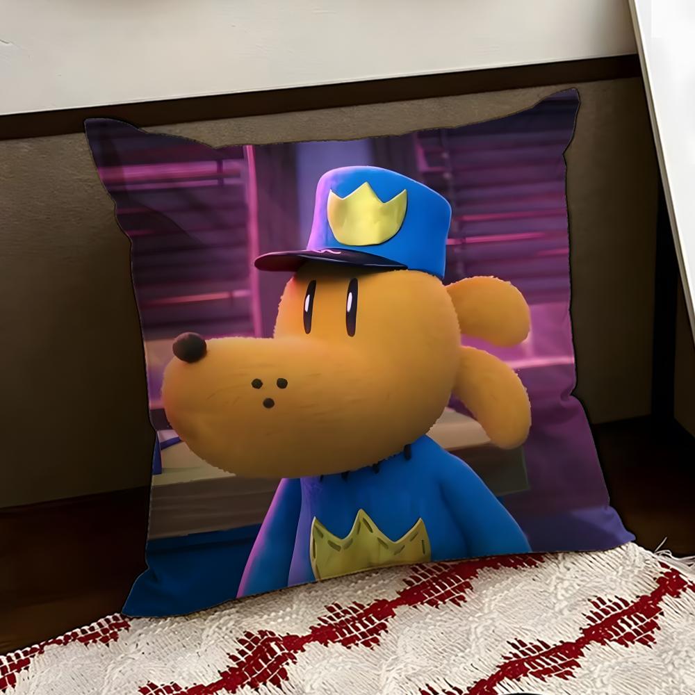 Anime DDogman Cushion Cover Reversible Soft Durable Pillow Cover Home Car MultiScene Use for Daily Comfort