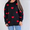 Autumn and winter new embroidered love sweater women's style knitted jumper