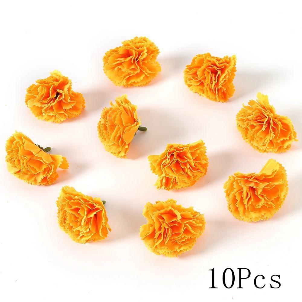 Autumn Orange Artificial Flowers Silk Fake Flowers for Home Room Decor Garden Wedding Decoration Bouquet Wreath Gift Accessories