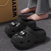 7.0CM small man height-increasing thick-soled hole shoes summer beach slippers can be worn outside high-end cool slippers women's models