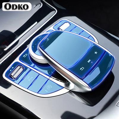 For Mercedes Benz C E G V GLC Class W205 W213 X253 W463 W464 G500 Car Center Console Multimedia Mouse Button TPU Protector Film