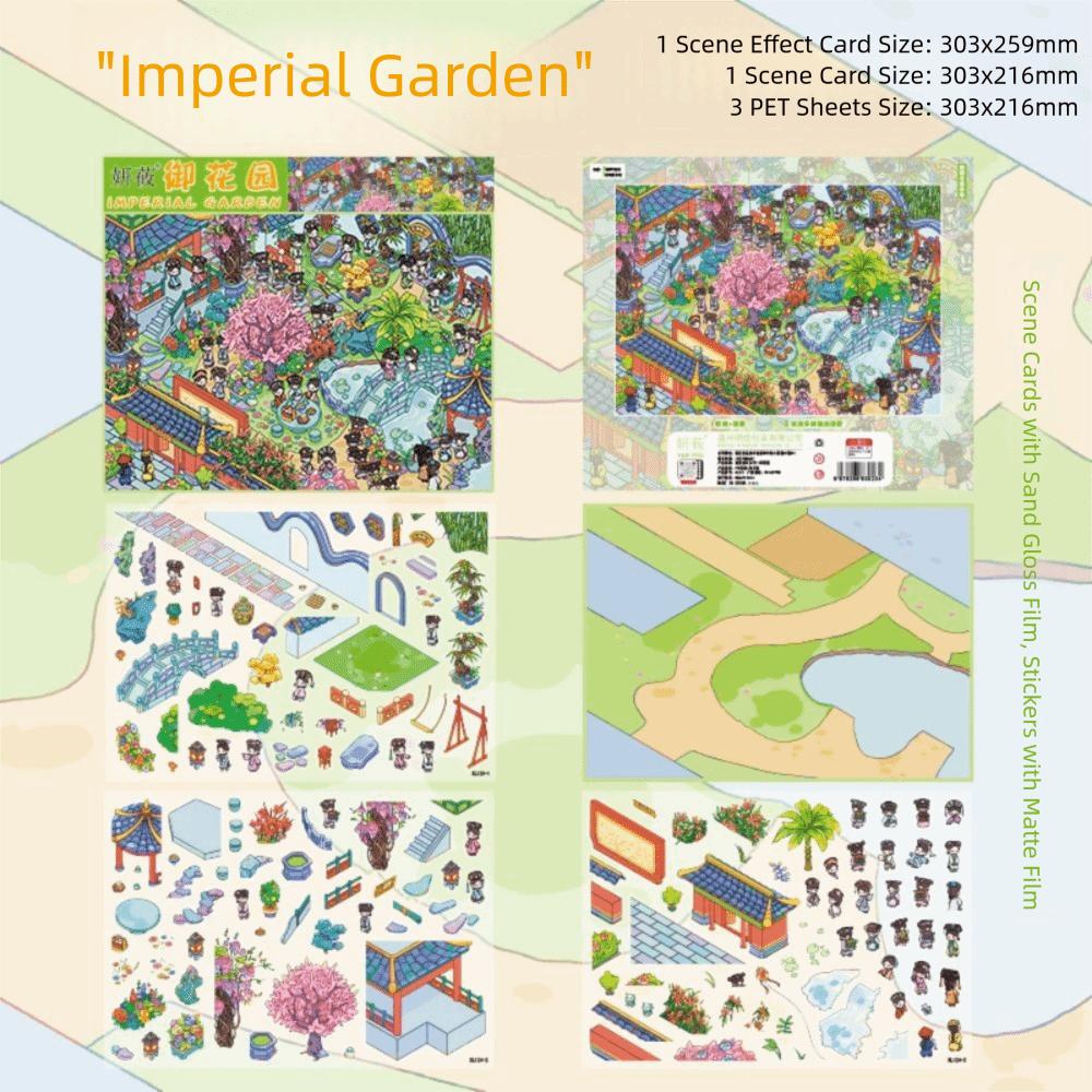 Cartoon Landscape Making Sticker Plus Size Decorative Game Stickers  For Kids Adults