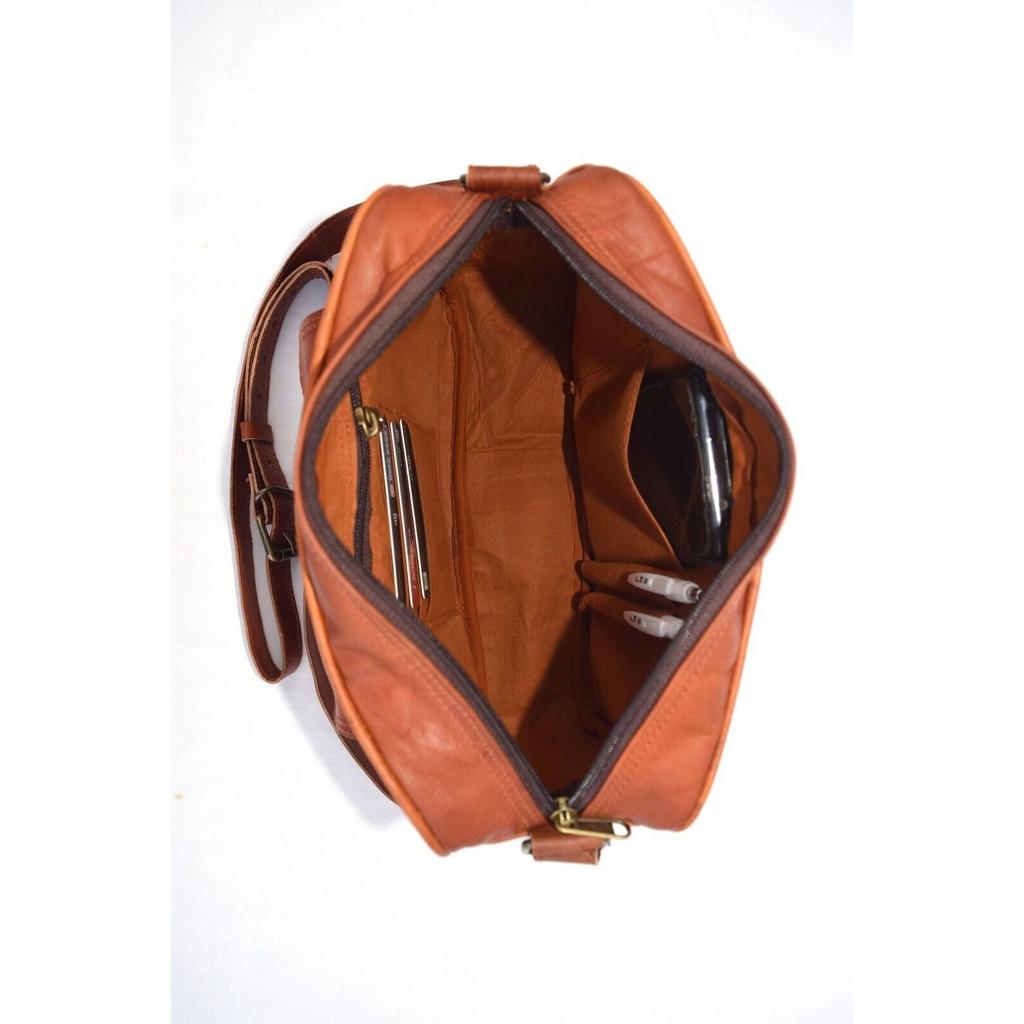 11 In Vintage Leather Crossbody Messenger Bag Purse Handbag Satchel Sling Bags