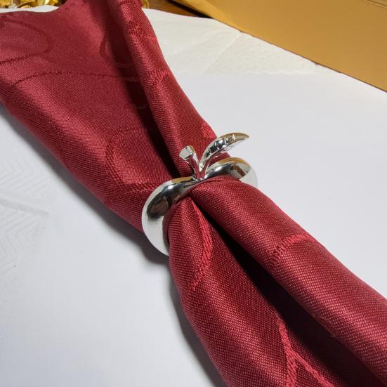 6Pcs Fruit Napkin Rings Jewish New Year Napkin Rings Decorative Alloy Napkin Holders for Rosh Hashanah Christmas Weddings Parties
