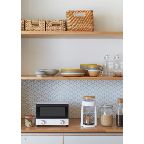 Break-resistant Lunch Plate, Approximately 24cm, Divided, Dishwasher and Microwave Safe, MUSUBI, Natural White, Made In Japan