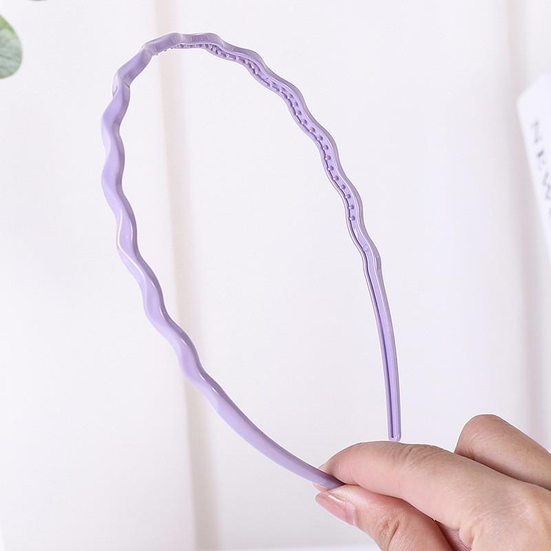 Korean Candy Color Wave Headband: Elegant, Thin Hair Accessory for Women - Perfect for Face Washing and Styling.