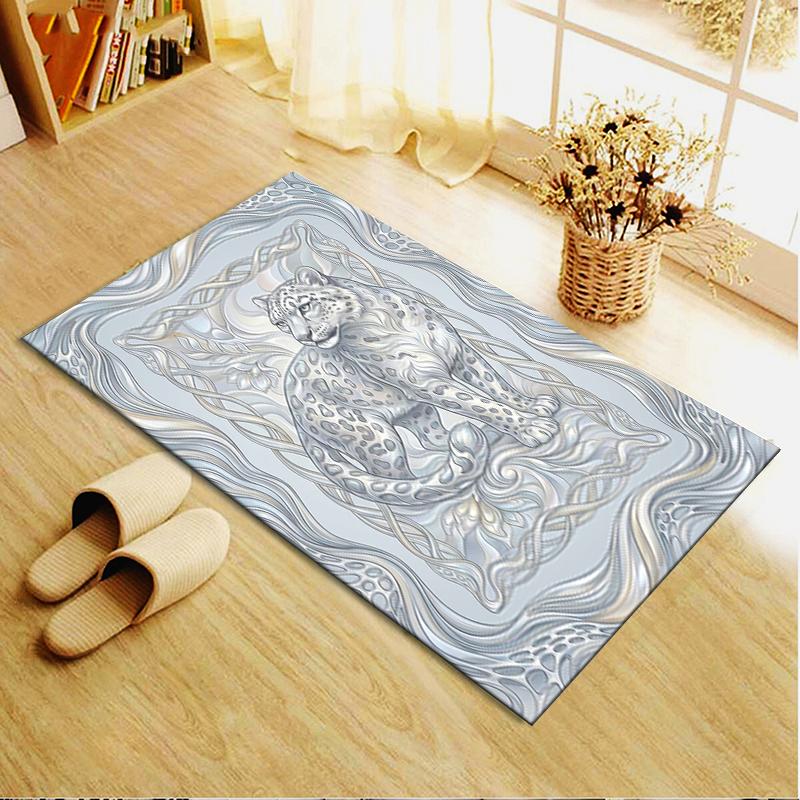 2025 New Snow Leopard Animal Carpet Rug for Living Room Bedroom Home Sofa Decoration,Kids play Non-slip Floor Mat107