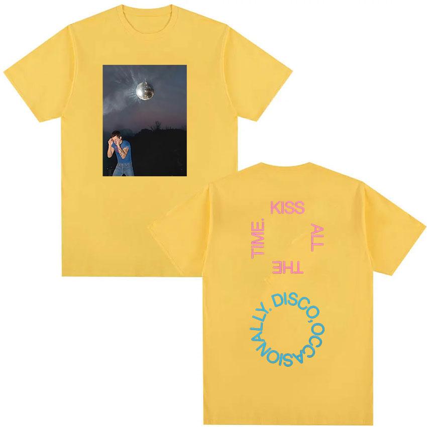 

Harry Styles 2026 Kiss All Time Disco Occasional Tour Tshirt Summer Luxury Mens Womens Retro Cotton Loose Cotton Tshirt M