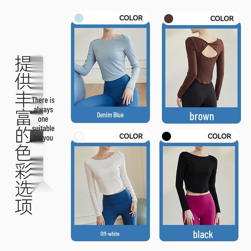 Lulu Women's Hollow-Out Back Yoga Wear: One-Shoulder Long Sleeve Tight Fitness Suit for Running & Sports Training.