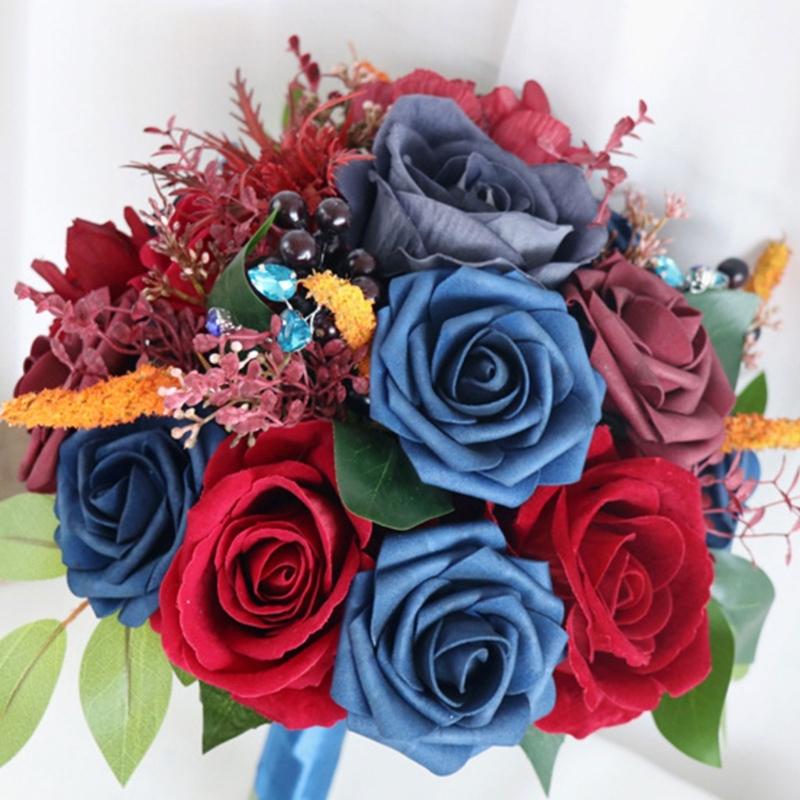 Wedding Bouquets Artificial Flower Arrangement for Ceremony, Anniversary, Photography Props, Wedding Party Centerpieces