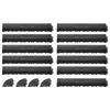 Transition Edge Kit, 11-Piece, Durable Straight Garage Floor Edging, PP Material, Easy Installation