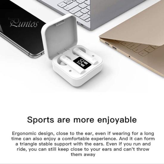Air2S True Wireless Stereo Bluetooth-compatible 5.0 Wireless Digital Display In-ear Sports Earphones Earbuds