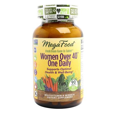 Megafood Women Over 40 Won Dagligt Multivitamin & Mineraltabletter Glutenfria Veganska, 90 tabletter, 1 enhet