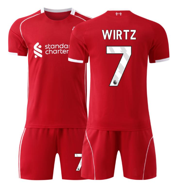 2 Liverpool domácí č.. 1 dres Salah Wirtz Isaac fotbalový dres sada pánská 2 Rota