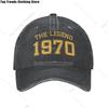 Personalisierte Baumwolle Die Legende Geboren 1970 Baseballkappe Herren Damen Atmungsaktiv Dad Hat Sport