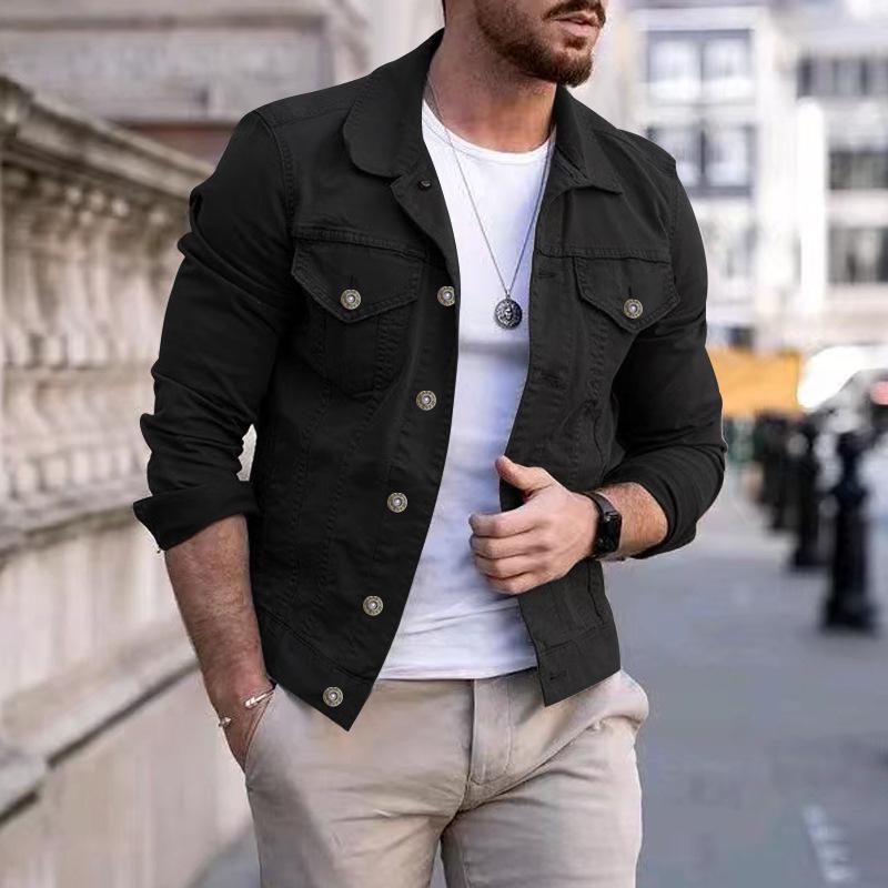 

Men s 2023 Autumn/Winter Slim Fit Multi-Pocket Workwear Jacket XXL