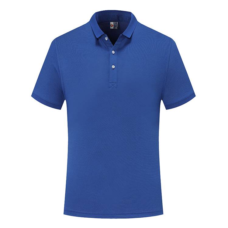 HBT 609  200G cotton pique secondary collar lapel polo shirt