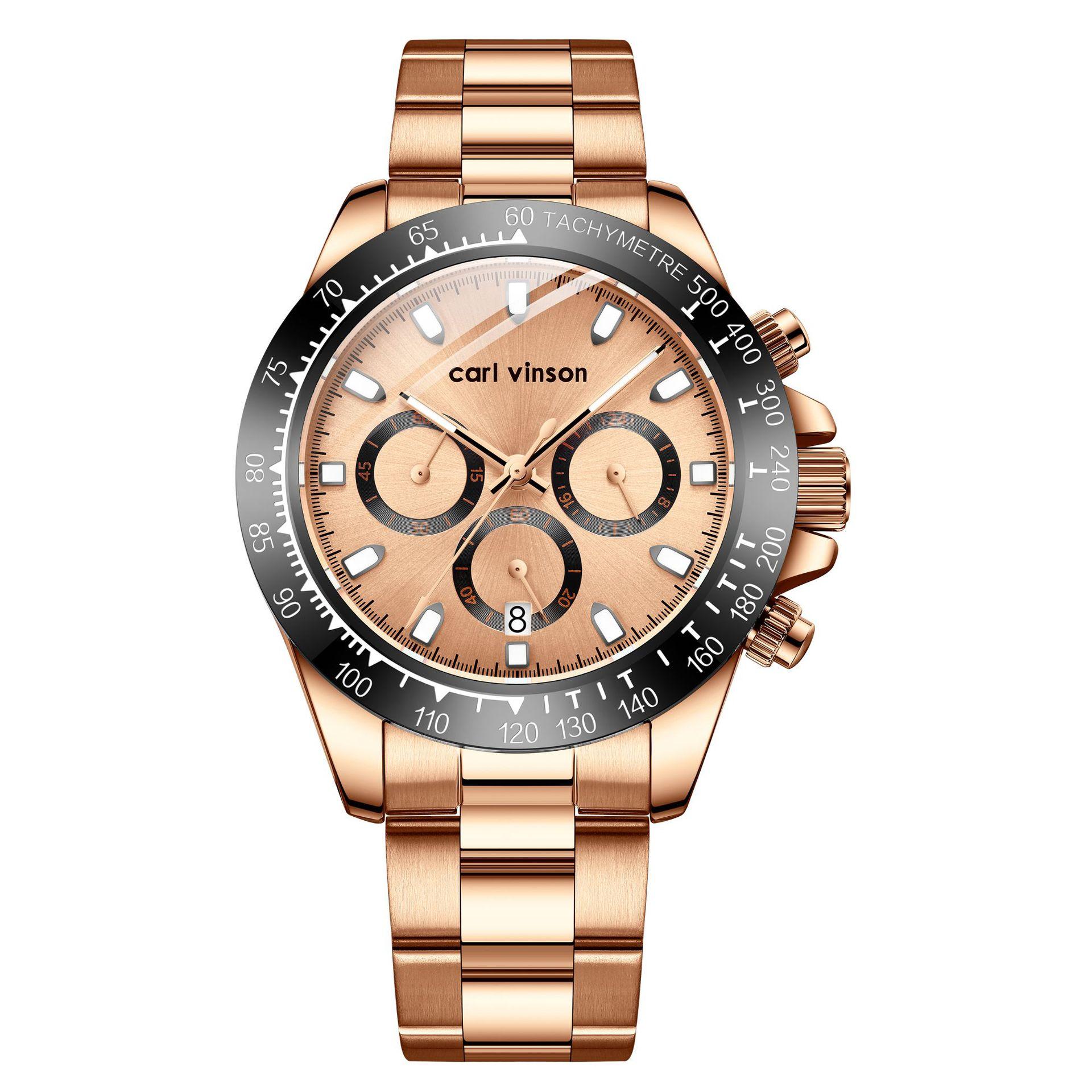 

Мужские часы Люминесцентный Календарь Кварцевые Многофункциональные Спортивные часы Трехглазый Шестистрелочный Хронограф