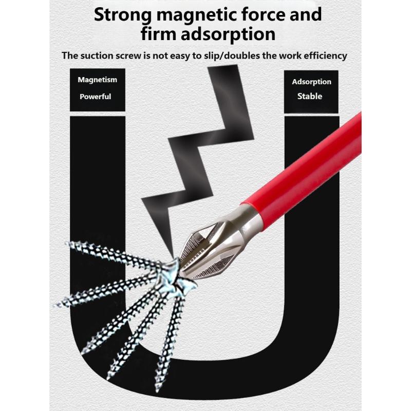 Magnetic Screwdriver Bits Crosses Head Alloy Steel Drill Bits for Various Screws in the Home and Professional Occasion