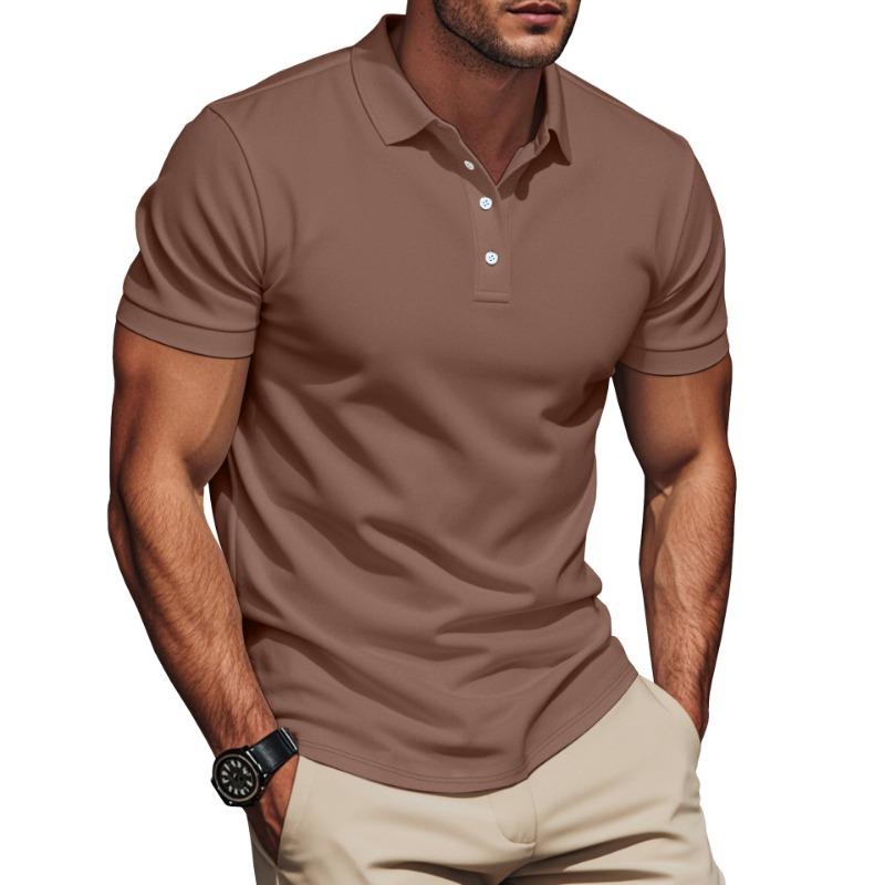 Casual Summer Men T Shirt Slim Gentleman Polo Shirt Short Sleeve