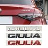 1 Stück GIULIA 3D Chrom ABS Emblem Aufkleber - Geeignet für Alfa Giulia Kofferraum/Karosserie/Seitenwand Abziehbild, Hochwertiges Material Fahrzeug Außenbereich