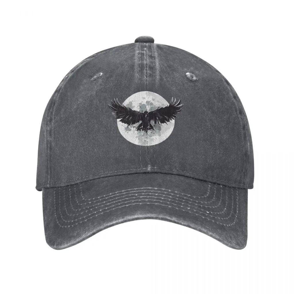 Raven Moon Baseball Cap Golf Hat Unisex For The Sun Kids Hat Foam Party Hat Unisexs Tennis Womens