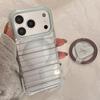 Love Magnetic Holder for Apple 17 Promax Phone Case 15 Blue Brown Bow for IPhone 16 Korean 13 Soft