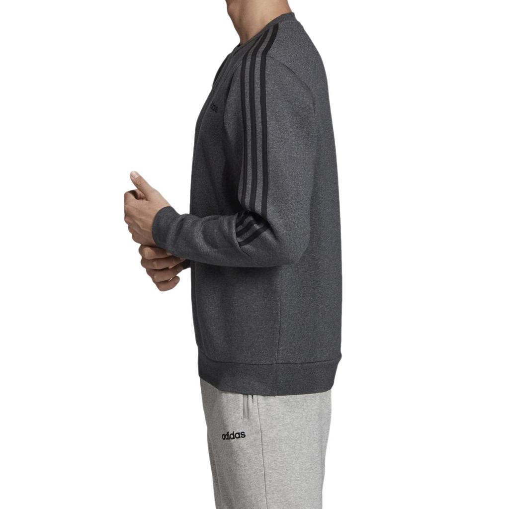 adidas Rundhals-Sweatshirt mit 3-Streifen Herren Oberteilemeliert-Grau EI8995
