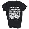Ich bin gerade sehr verletzlich, wenn jemand Böses ein Unisex-Shirt als Geschenk nehmen möchte.