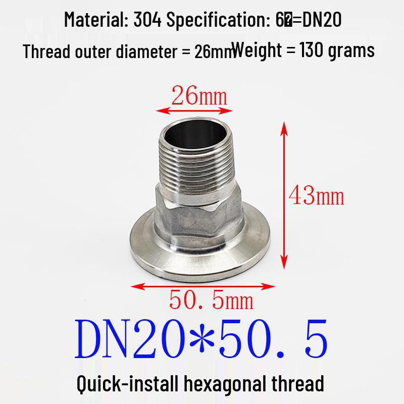 Hongshun Heavy-Duty Hex Quick Connect Stainless Steel Threaded Nipple with Chuck and Wrench Flats