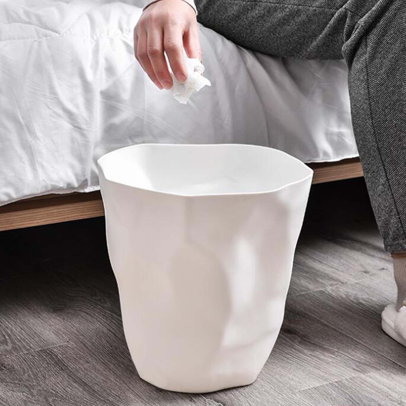 

Мусорное ведро, Корзина для мусора с круглыми отходами, Мусорное ведро, Корзина для бумаги для офиса, Санузел, белый