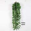 Artificial Creeping Fig & Pothos Leaves Hanging Basket Decor
