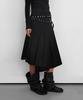 Saendeulig Eyelet Layered Midi Skirt_Black