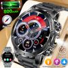 SACOSDING 800mAh Akku mit großer Kapazität Smartwatch Herren Outdoor Kompass Taschenlampe IP68 Sport Fitness Sprachanrufe Herren Smartwatch